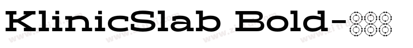 KlinicSlab Bold字体转换
